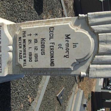 KOBUS Cecil Ferdinand 1915-1990