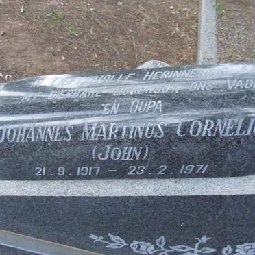 KOCK Johannes Martinus Cornelius, de 1917-1971