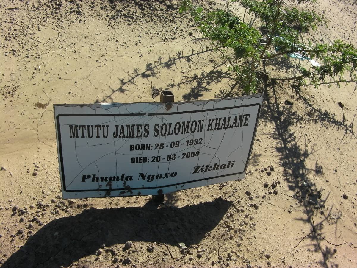KHALANE Mtutu James Solomon 1932-2004