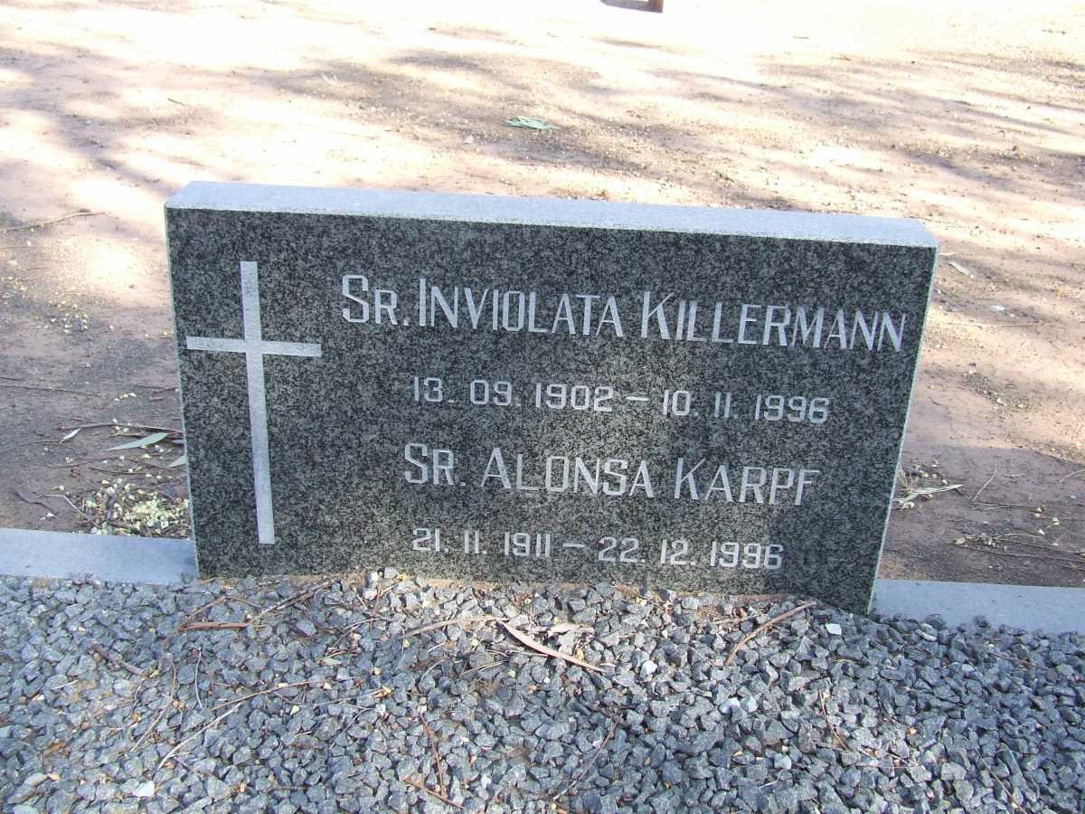 KILLERMAN Inviolata 1902-1996 ::  KARPF Alonsa 1911-1996