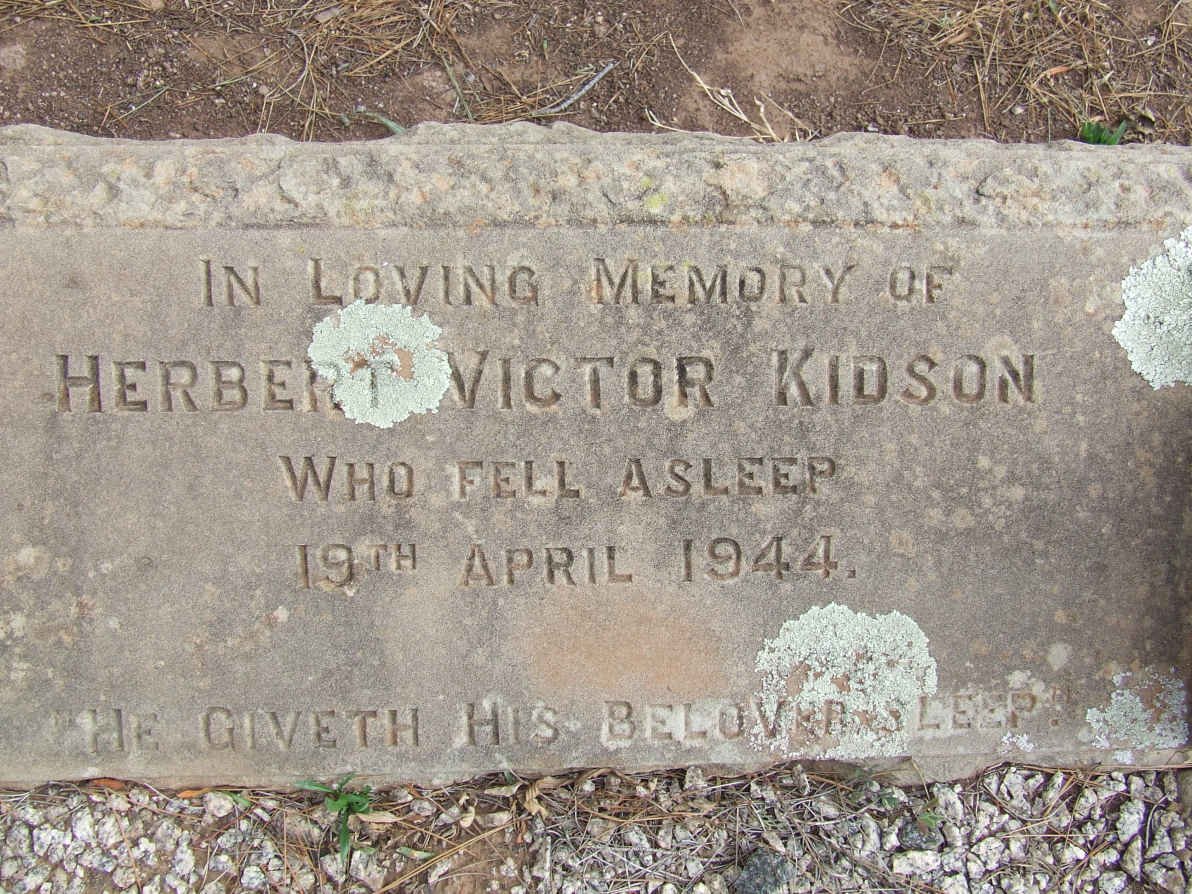 KIDSON Herbert Victor -1944