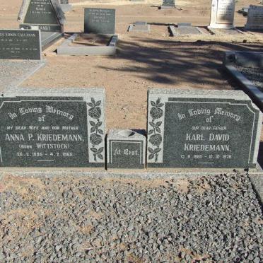 KRIEDEMANN Karl David 1890-1976 &amp; Anna P. WITTSTOCK 1896-1966 