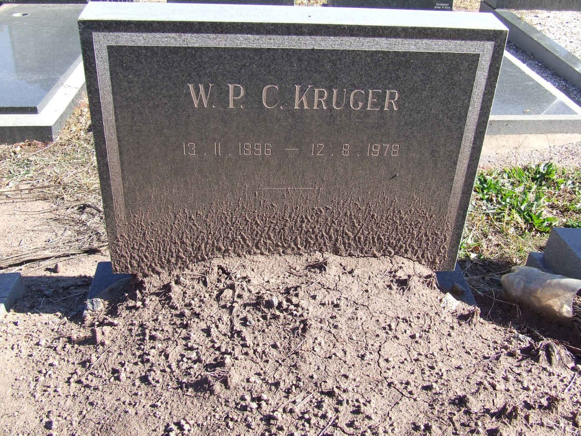 KRUGER W.P.C. 1896-1978