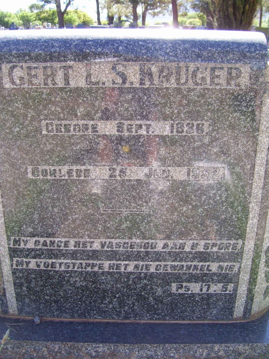 KRUGER Gert L.S. 1886-1952