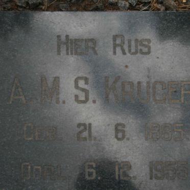 KRUGER A.M.S. 1885-1955
