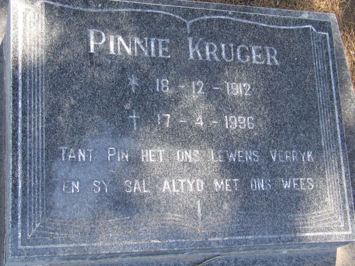 KRUGER Pinnie 1912-1996