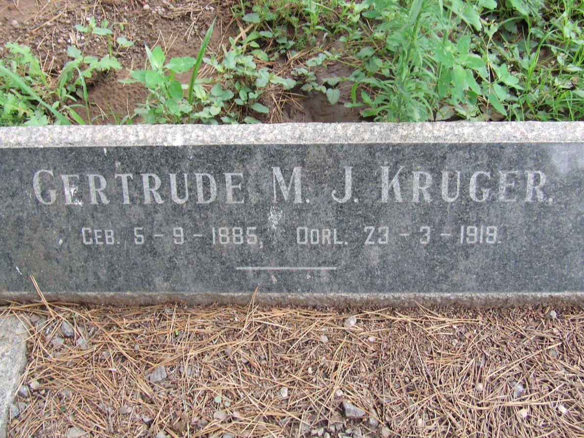 KRUGER Gertrude M.J. 1885-1919
