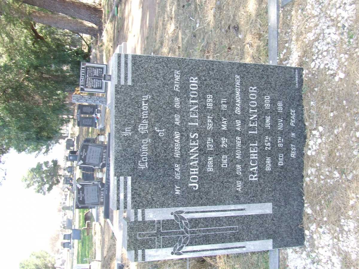 LENTOOR Johannes 1899-1971 &amp; Rachel 1900-1981