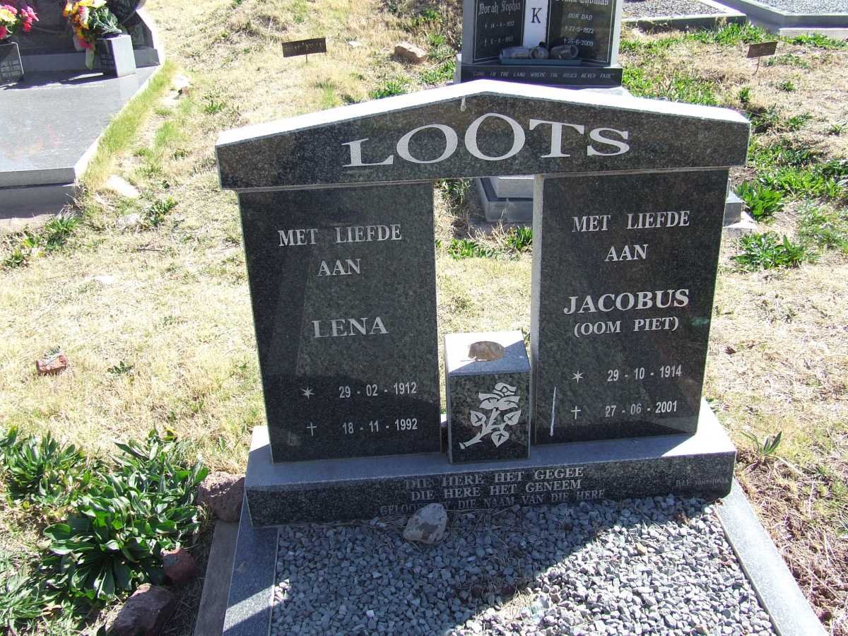 LOOTS Jacobus 1914-2001 &amp; Lena 1912-1992