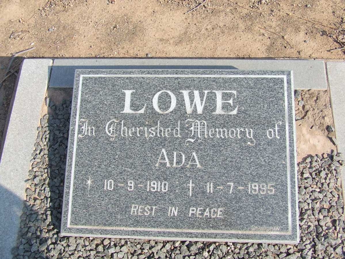 LOWE Ada 1910-1995