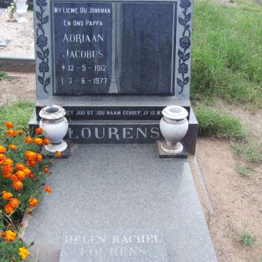 LOURENS Adriaan Jacobus 1912-1977 &amp; Helen Rachel 1954-1998