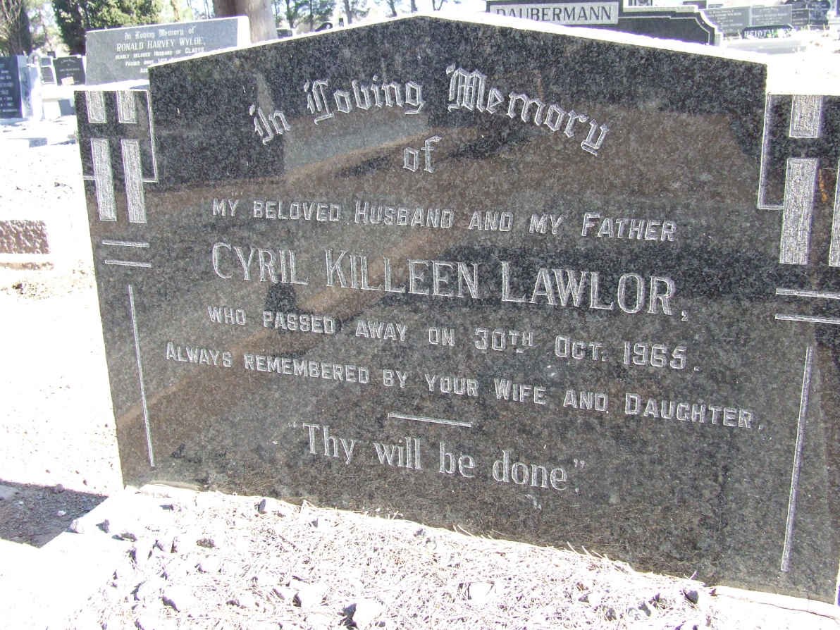 LAWLOR Cyril Killeen -1965