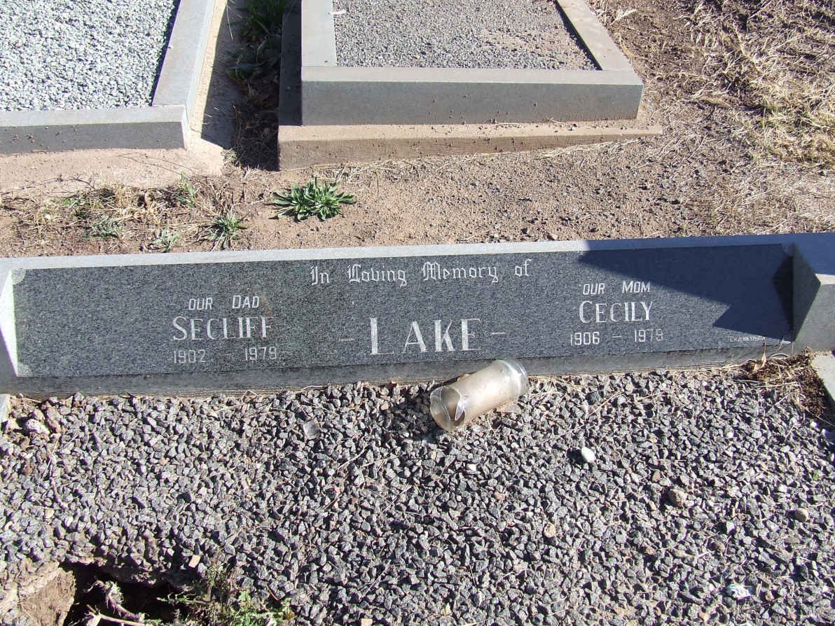 LAKE Secliff 1902-1979 &amp; Cecily 1906-1979