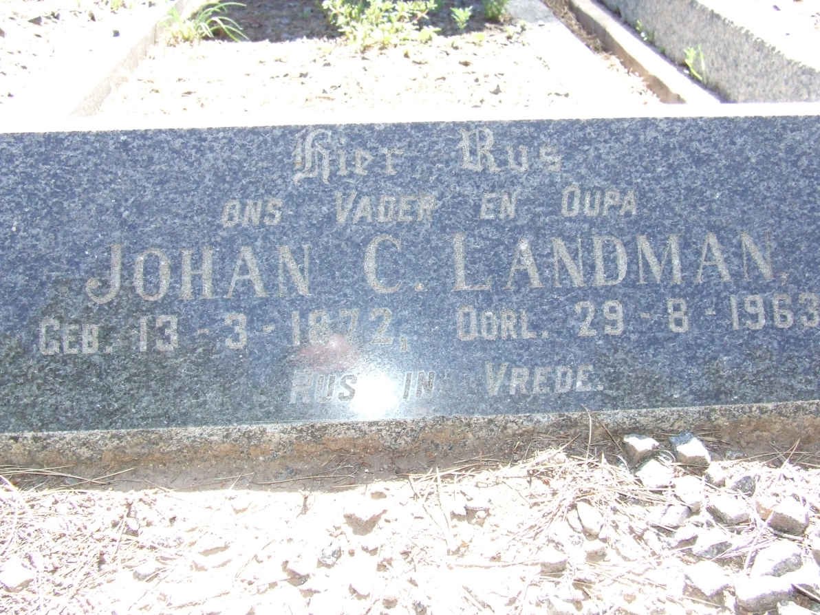 LANDMAN Johan C. 1872-1963