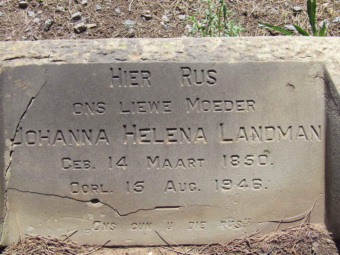 LANDMAN Johanna Helena 1850-1946