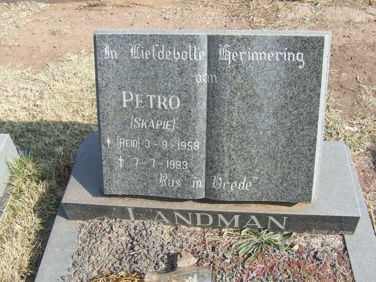 LANDMAN Petro nee REID 1958-1993