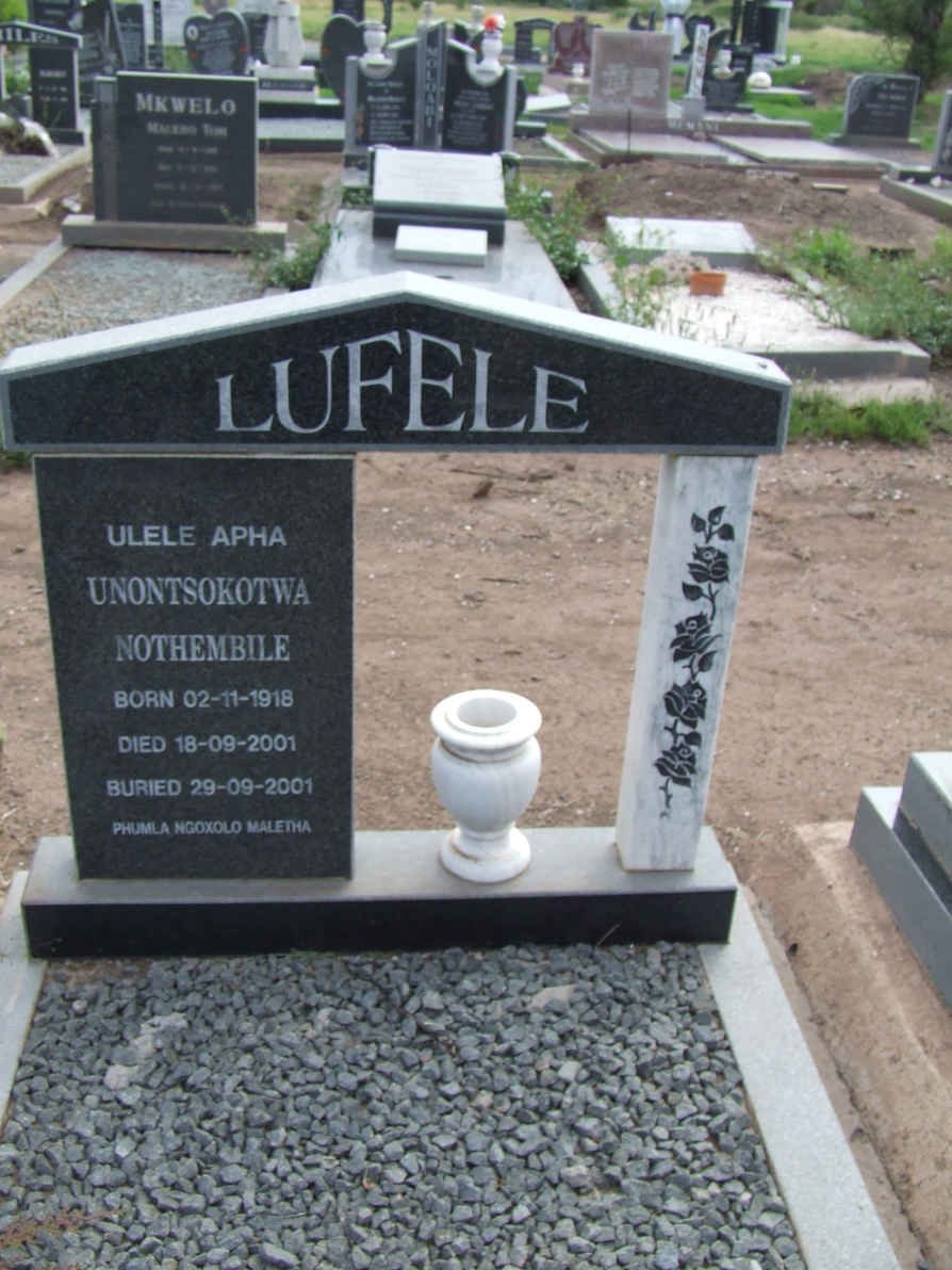 LUFELE Nothembile 1918-2001