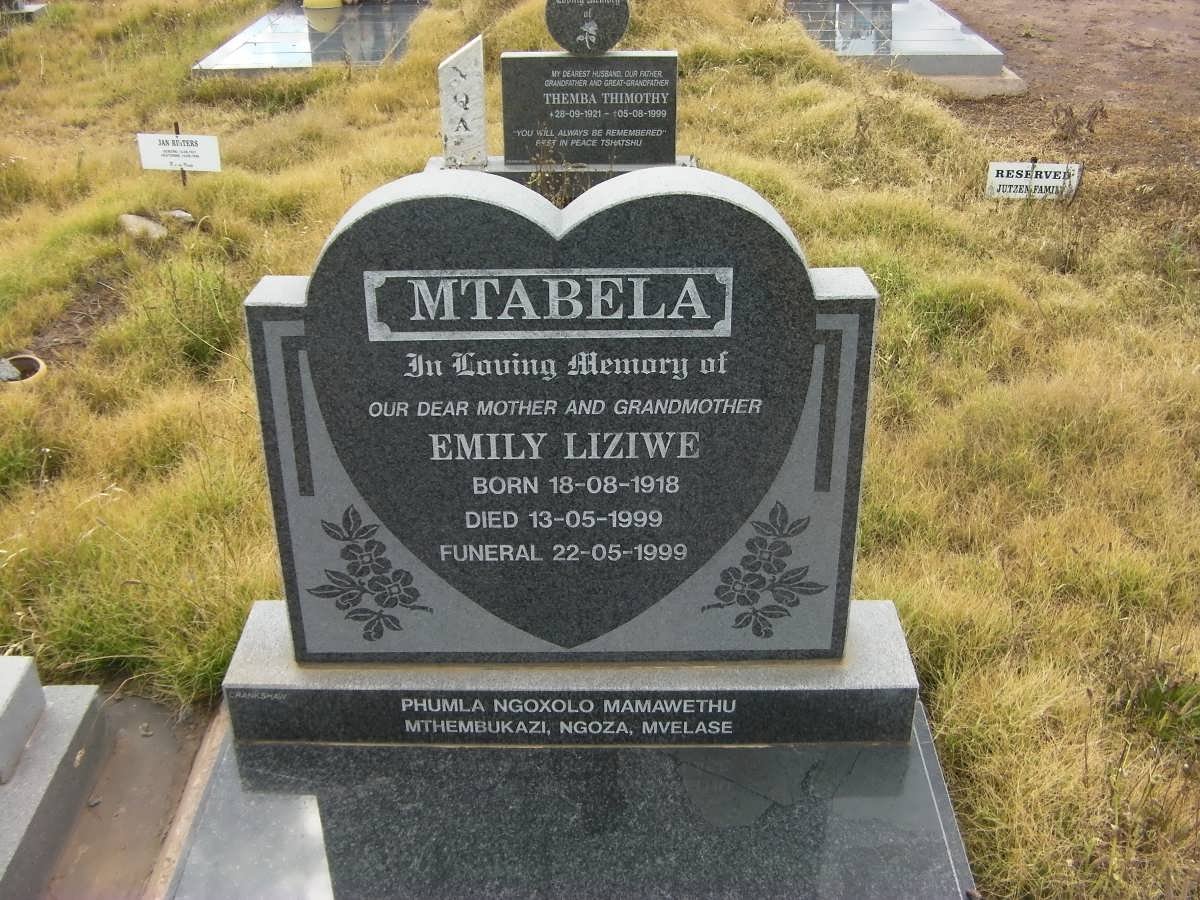 MTABELA Emily Liziwe 1918-1999