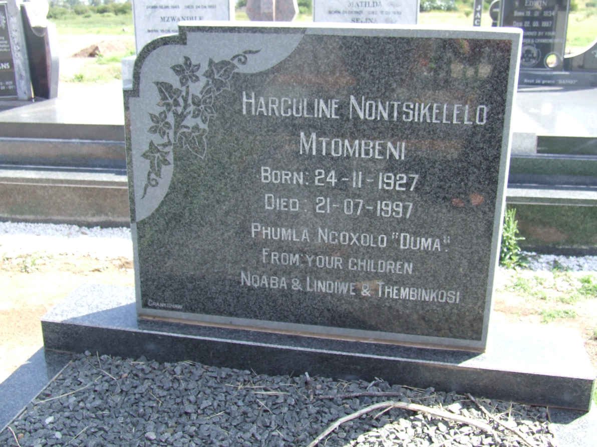 MTOMBENI Harculine Nonstikelelo 1927-1997