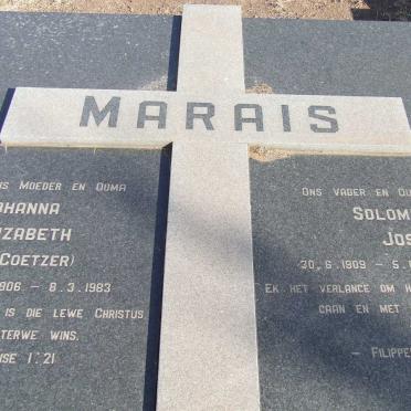 MARAIS Solomon Josua 1909-1981 &amp; Johanna Elizabeth COETZER 1906-1983