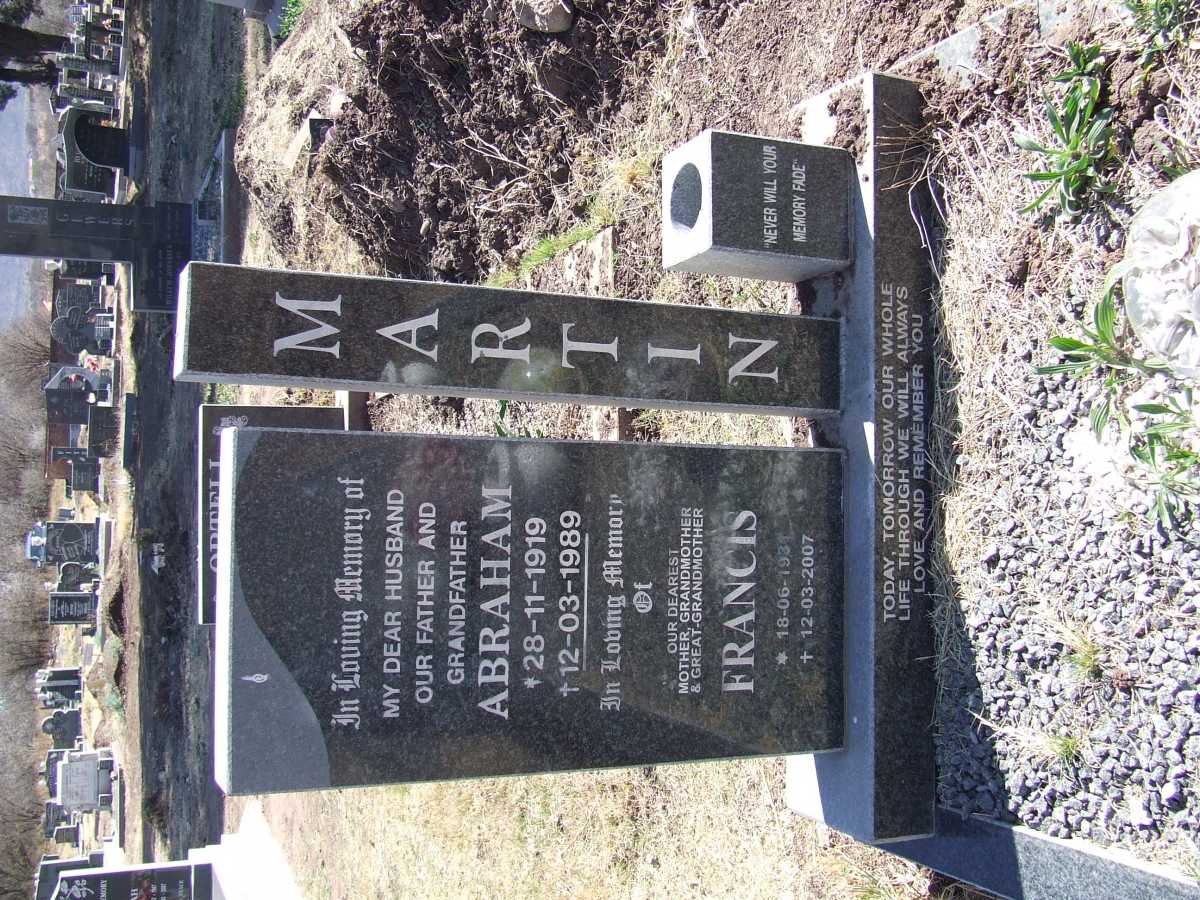 MARTIN Abraham 1919-1989 &amp; Francis 1931-2007