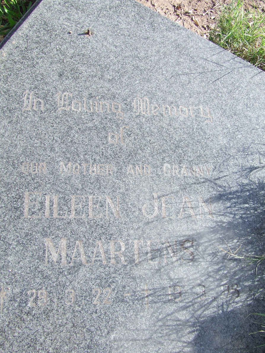 MAARTENS Eileen Jean 1922-1986