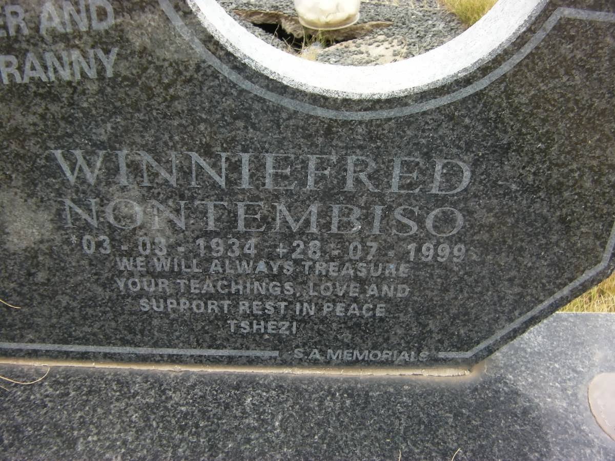 MATSHOBA Winniefred Nontembiso 1934-1999
