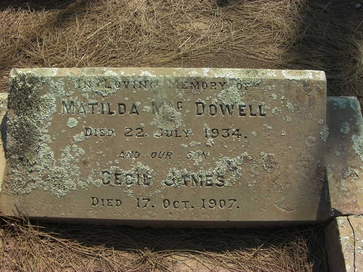 MACDOWELL Matilda -1934 :: MACDOWELL Cecil James -1907