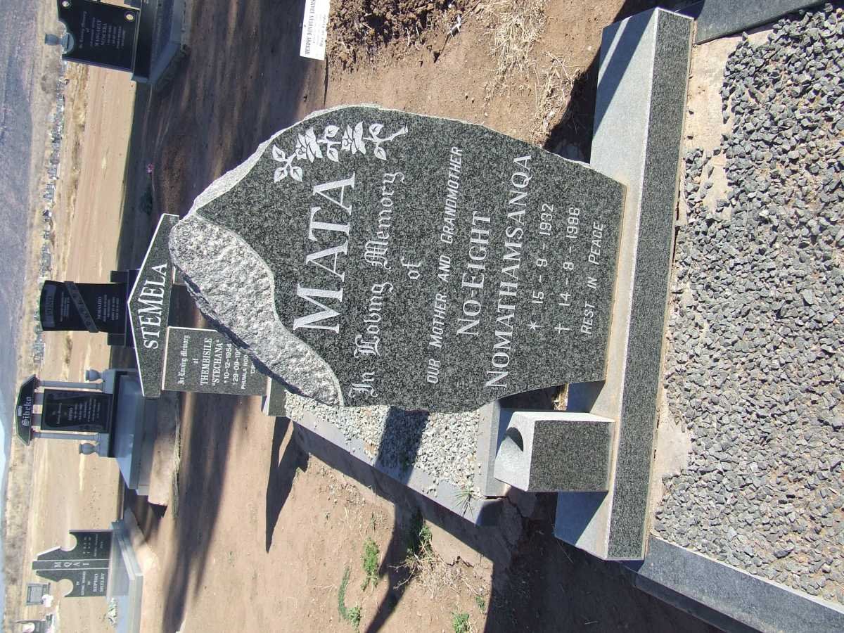 MATA No-Eight Nomathamsanqa 1932-1996