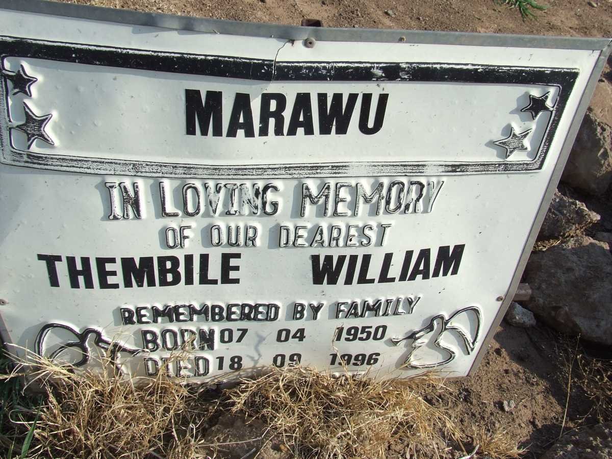 MARAWU Thembile William 1950-1996