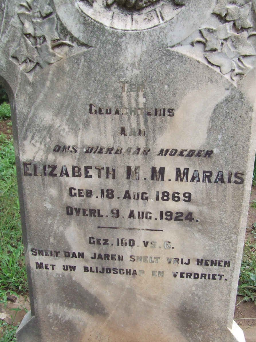 MARAIS Elizabeth M.M. 1869-1924