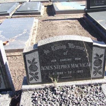 MACVICAR Agnes Stephen 1893-1962