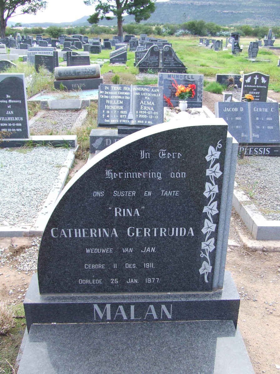 MALAN Catherina Gertruida 1911-1977