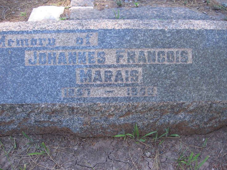 MARAIS Johannes Francois 1857-1950 &amp; Elsje 1862-1936