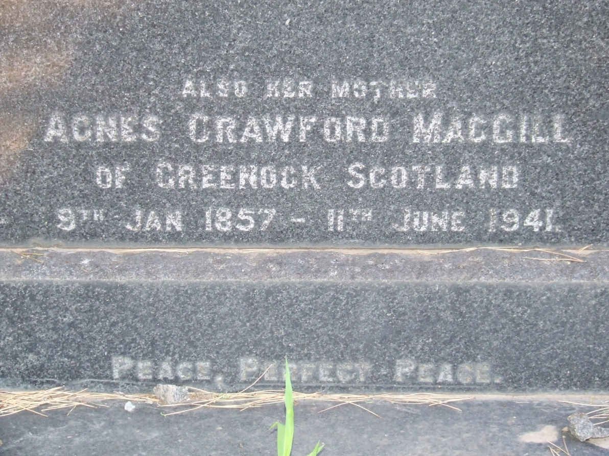 MAGGILL Agnes Crawford 1857-1941