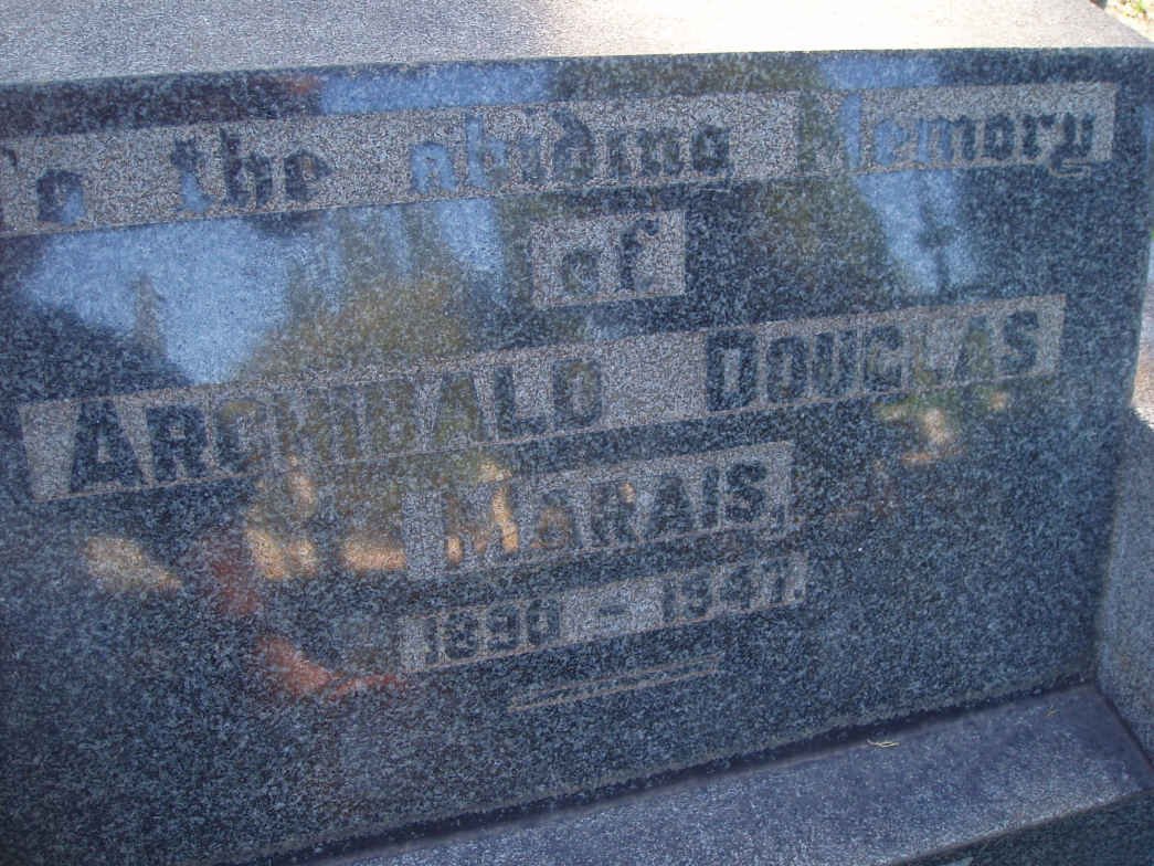 MARAIS Archibald Douglas 1890-1947 &amp; Constance 1895-1975