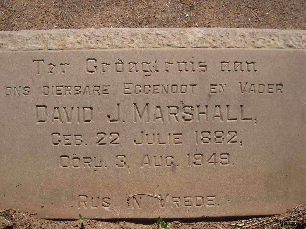 MARSHALL David J. 1882-1949