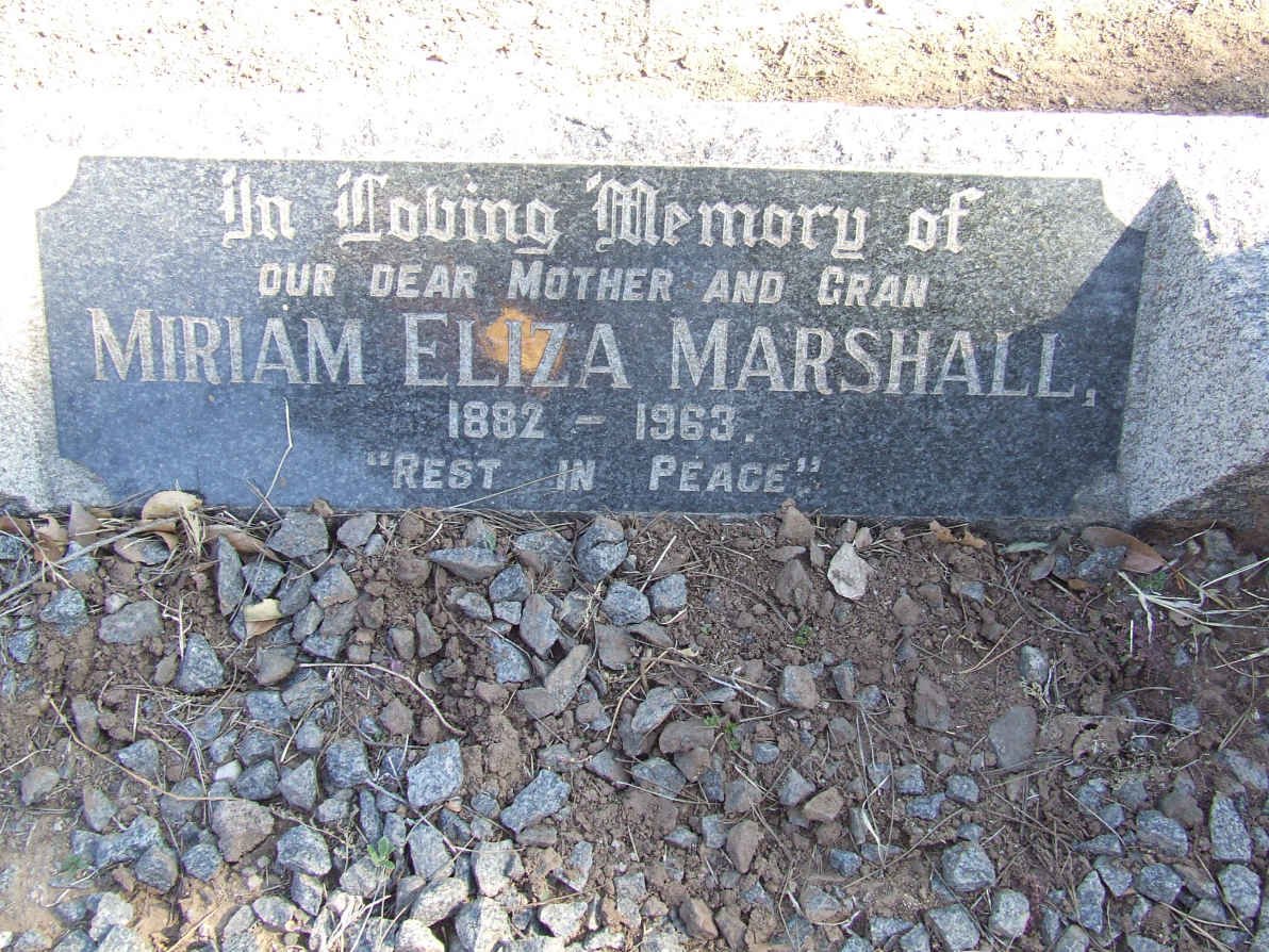 MARSHALL Miriam Eliza 1882-1963