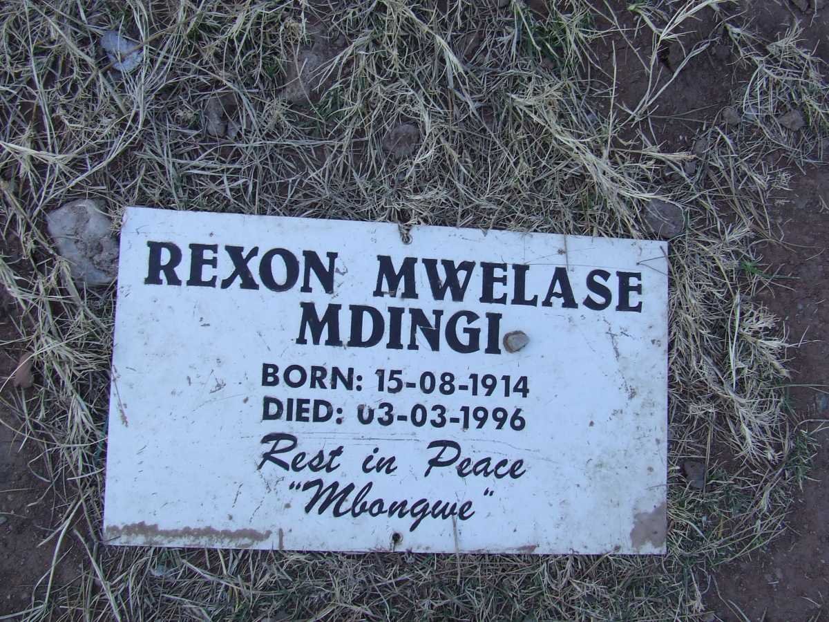 MDINGI Rexon Mwelase 1914-1996