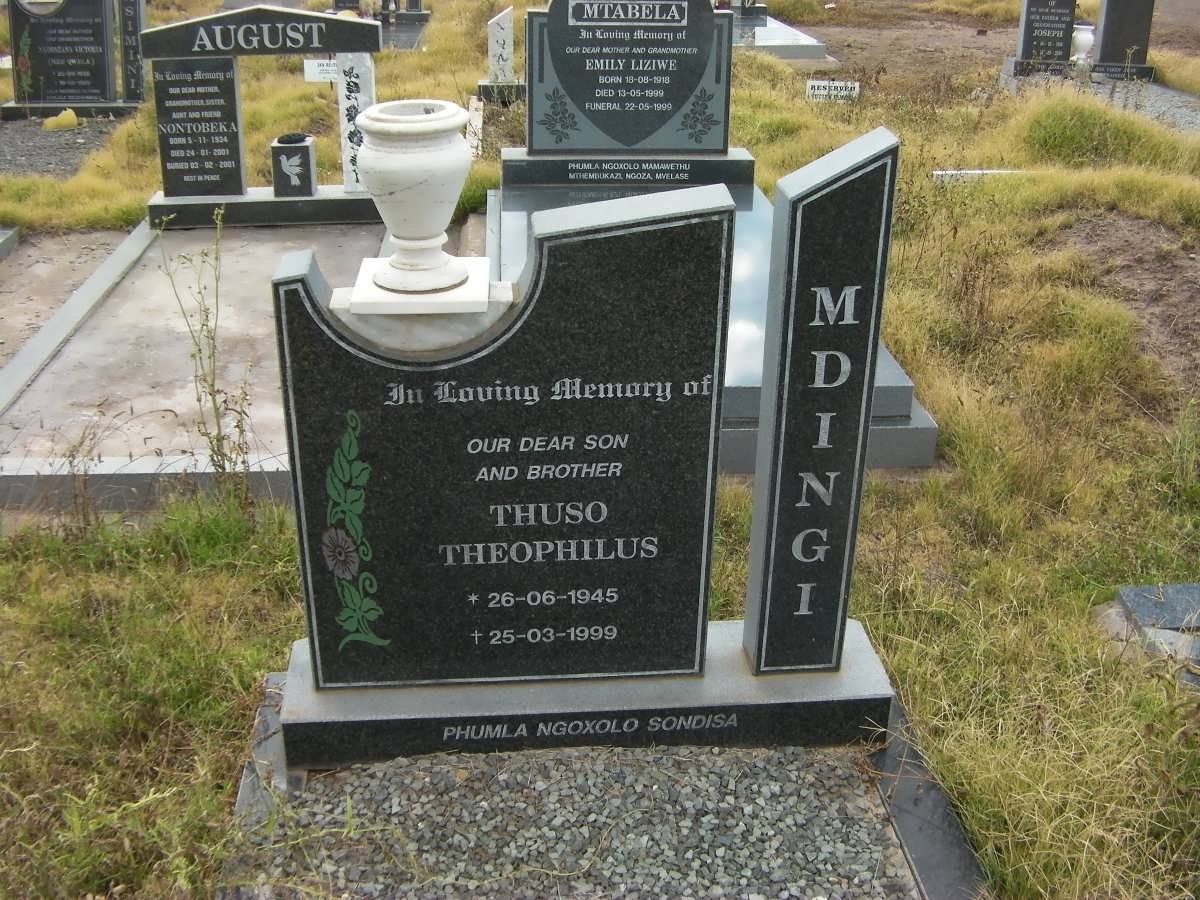 MDINGI Thuso Theophilus 1945-1999