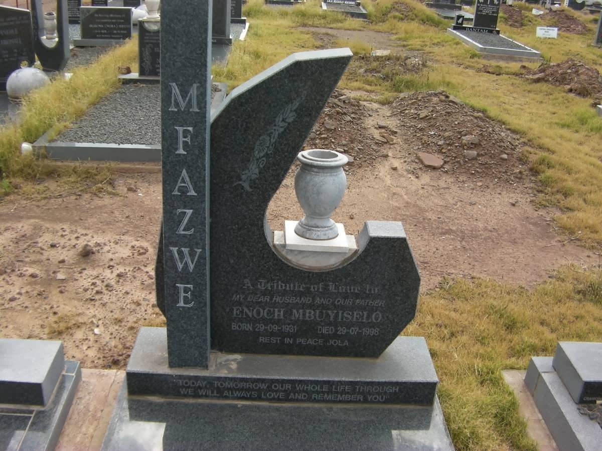 MFAZWE Enoch Mbuyiselo 1931-1998