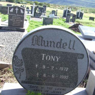 MUNDELL Tony 1972-1992