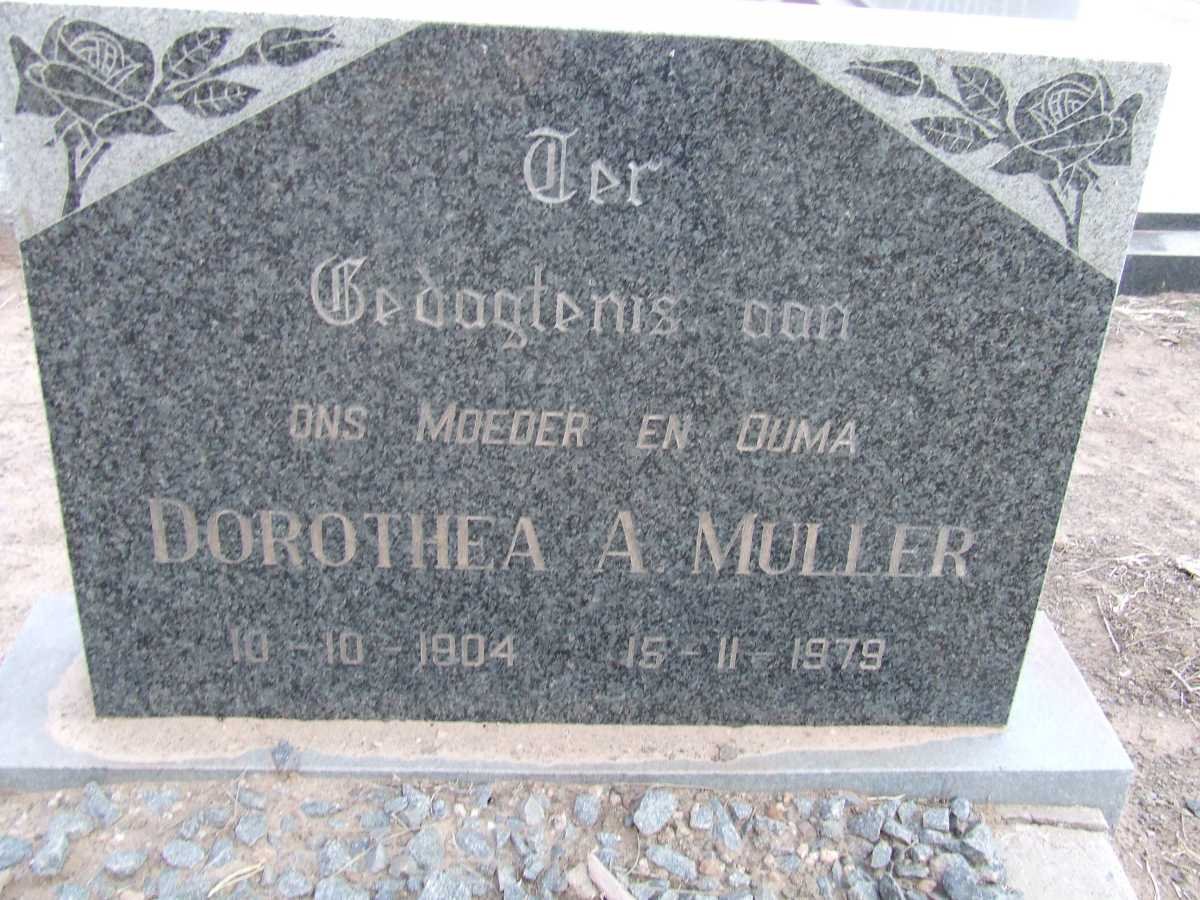 MULLER Dorothea A. 1904-1979