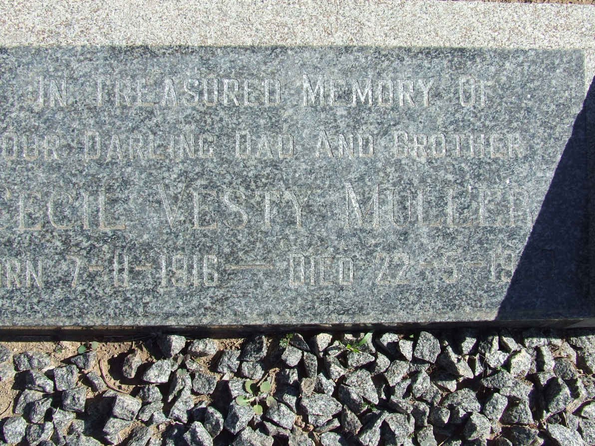 MULLER Cecil Vesty 1916-1968