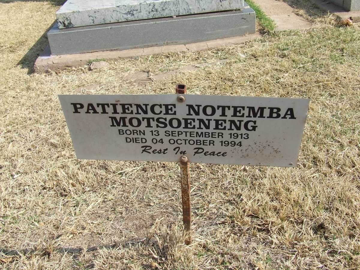 MOTSOENENG Patience Notemba 1913-1994
