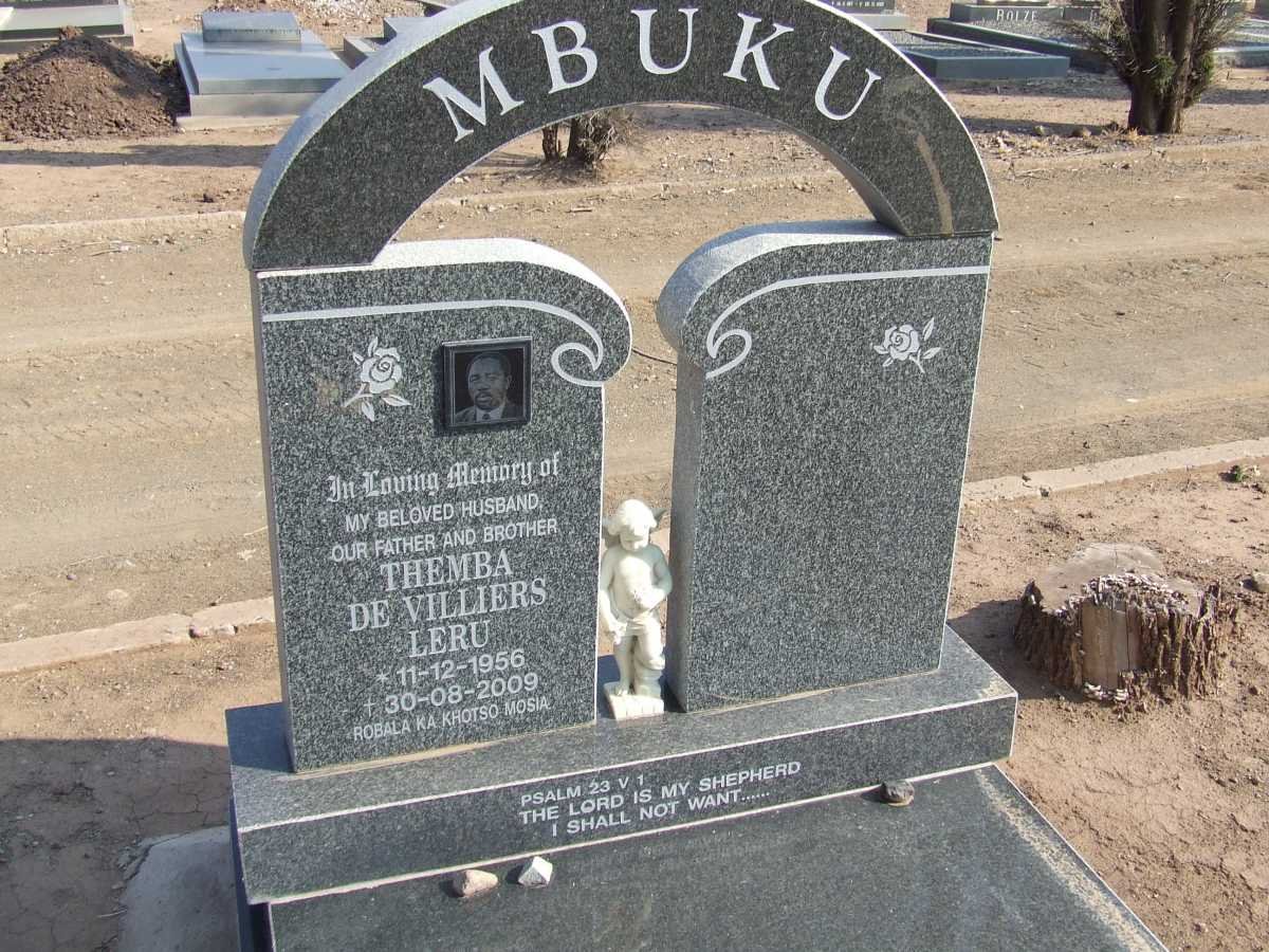 MBUKU Themba de Villiers Leru 1956-2009
