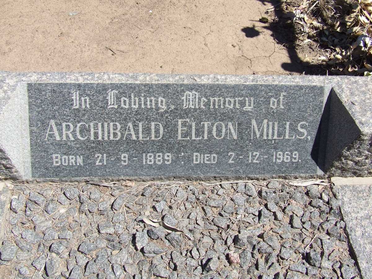 MILLS Archibald Elton 1889-1969