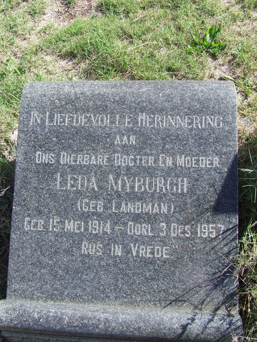 MYBURGH Leda nee LANDMAN 1914-1957