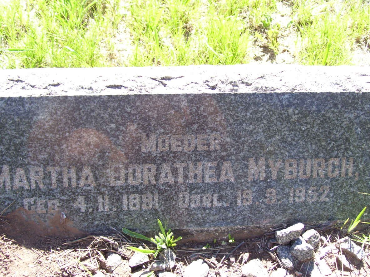 MYBURGH Martha Dorathea 1891-1952