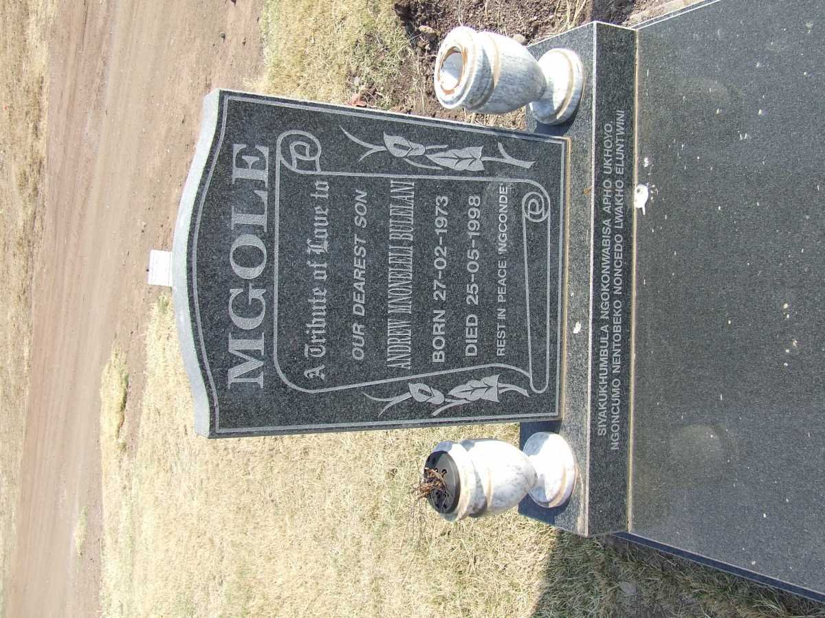 MGOLE Andrew Mnoneleli Bulelani 1973-1998